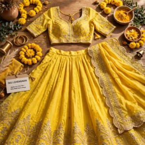 Sun-Kissed Floral & Gota Patti Lehenga Set – Available in Vibrant Yellow Floral & Golden Haldi Yellow