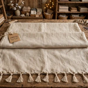 Ethereal Floral Organza Ruffle Saree with Traditional Hand-Block Prints – Available in Classic Beige & Heritage Ivory