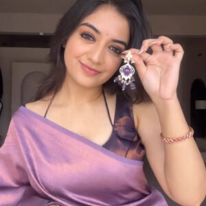 Enchanting Lavender Silk Jacquard Saree with Intricate Border