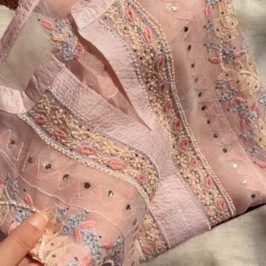 Blush Pink Lucknowi Chikankari Hand-Embroidered Kurta Set – Available in Soft Rose & Pastel Peach