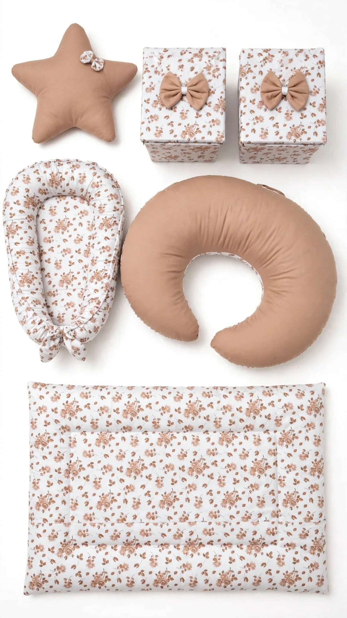 Boho-Chic Floral Nursery Bedding & Accessories Set – Available in Dusty Rose & Floral Print - Image 3