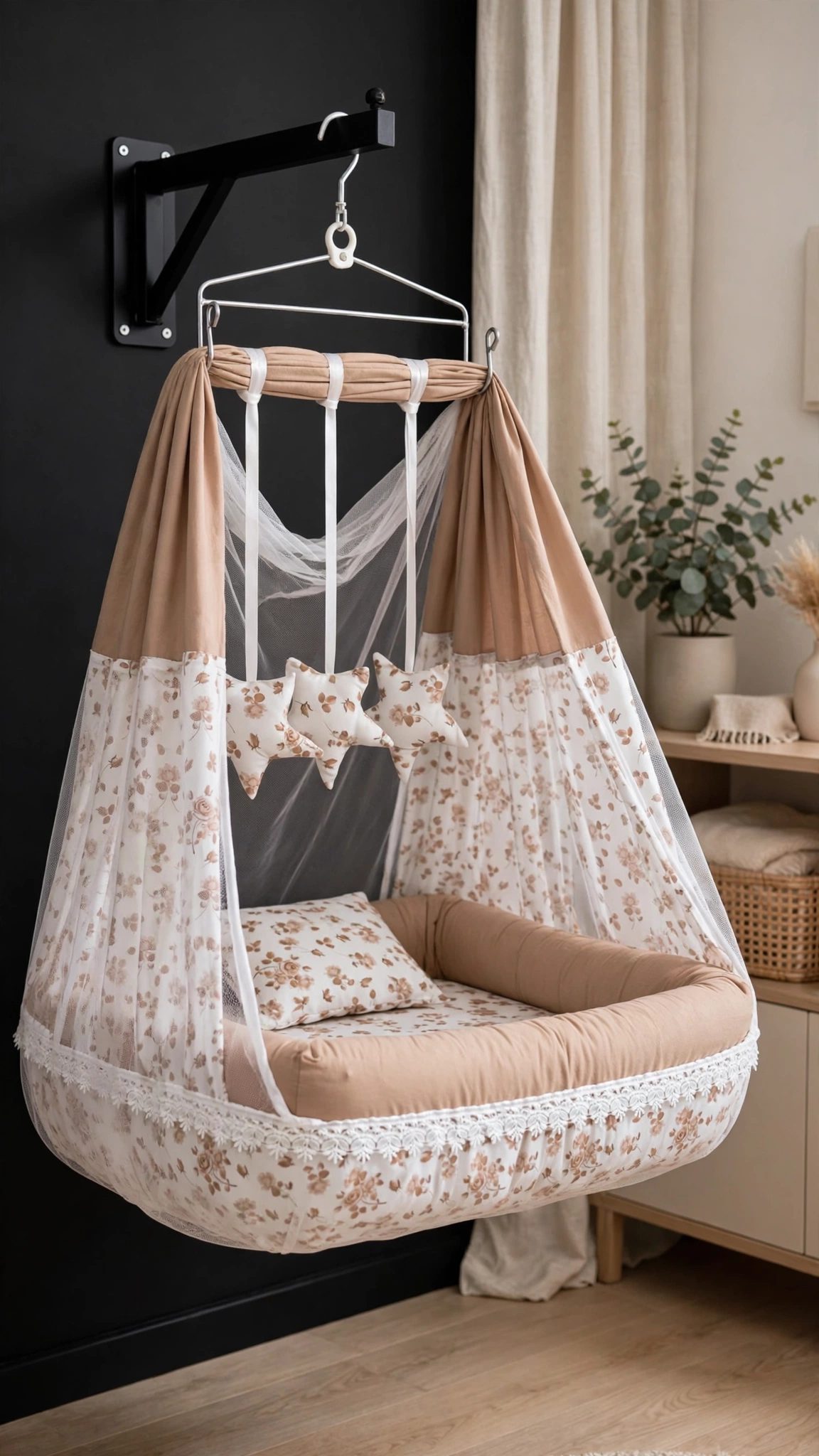 Boho-Chic Floral Nursery Bedding & Accessories Set – Available in Dusty Rose & Floral Print - Image 4