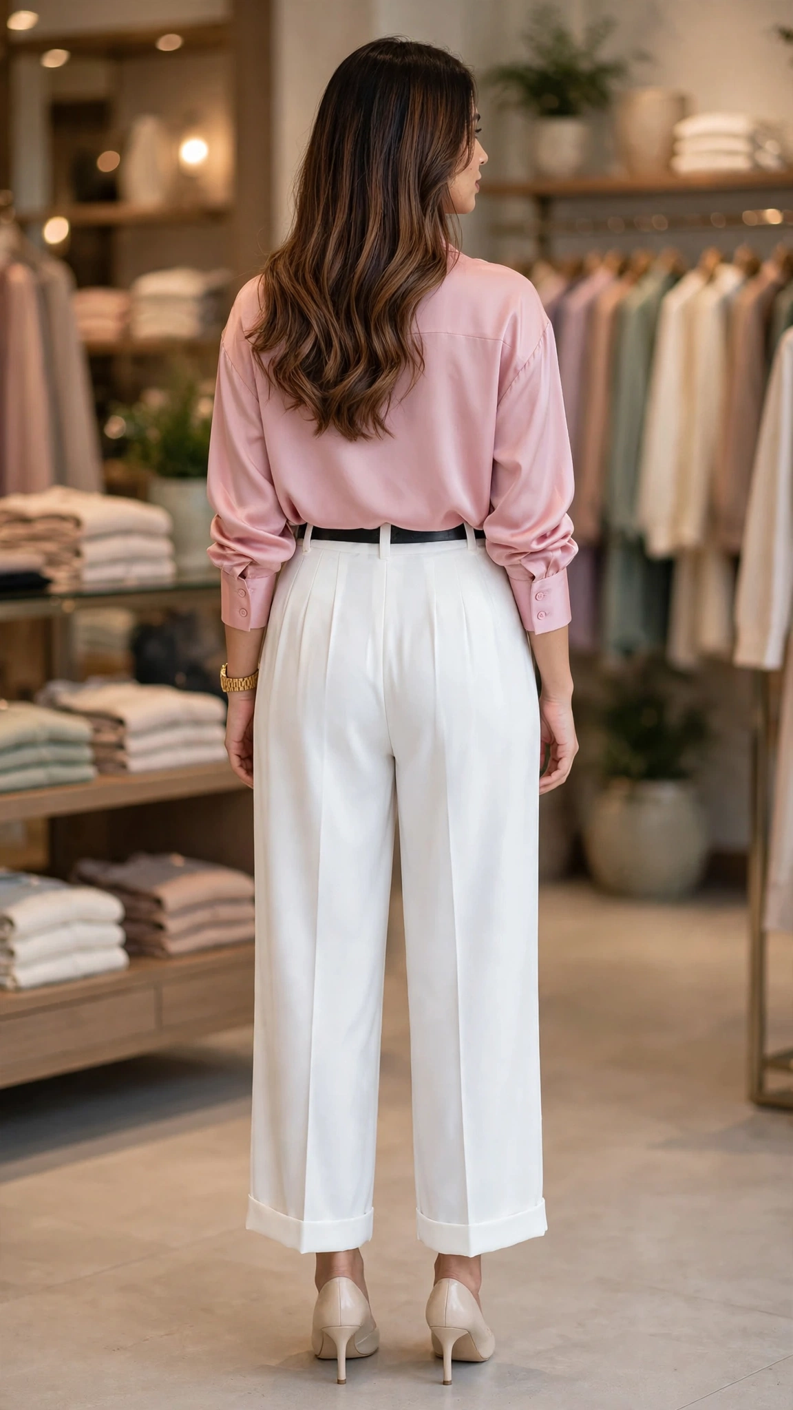 Minimalist Satin Elegance Co-ord Set – Available in Rose Pink, Champagne Gold, Slate Grey, Midnight Black & Earthy Brown - Image 2