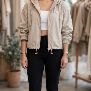 Urban Chic Versatile Zip-Up Windbreaker Jacket – Available in Beige & Brown