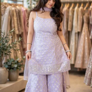 Ethereal Contemporary Co-ord Set Collection – Available in Lavender, Cream, Pink, and Royal Purple