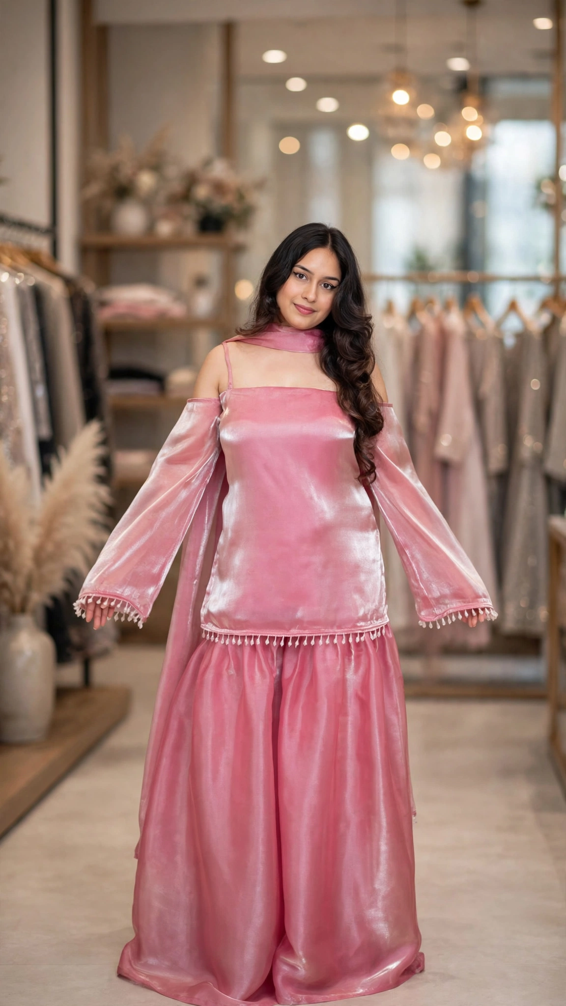 Ethereal Contemporary Co-ord Set Collection – Available in Lavender, Cream, Pink, and Royal Purple - Image 4