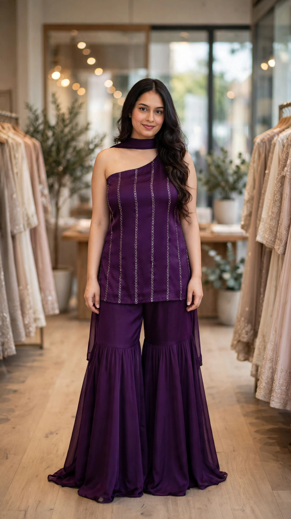 Ethereal Contemporary Co-ord Set Collection – Available in Lavender, Cream, Pink, and Royal Purple - Image 5